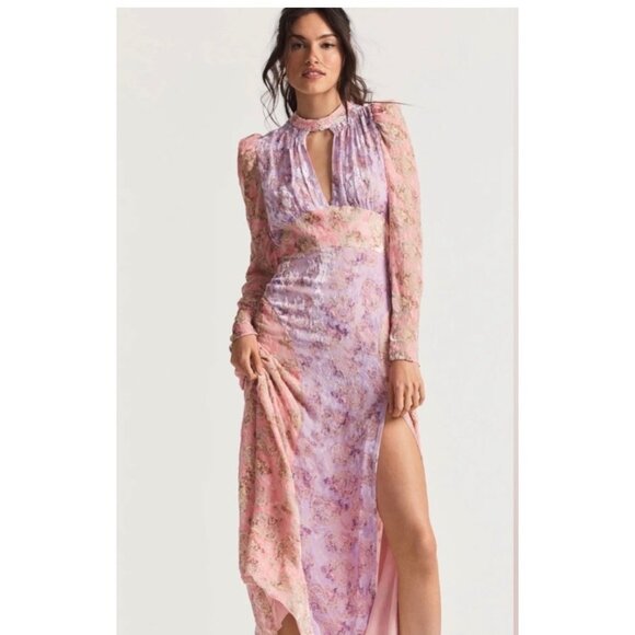 LoveShackFancy Starling Gown – Amethyst Dusk Size 10 | Rare Velvet Maxi Dress Br - Picture 4 of 16